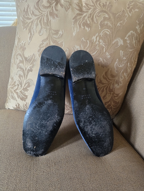Gucci Blue Velvet Embroidered Men’s Loafers Gucci Size 10/ US 10.5 main image 6